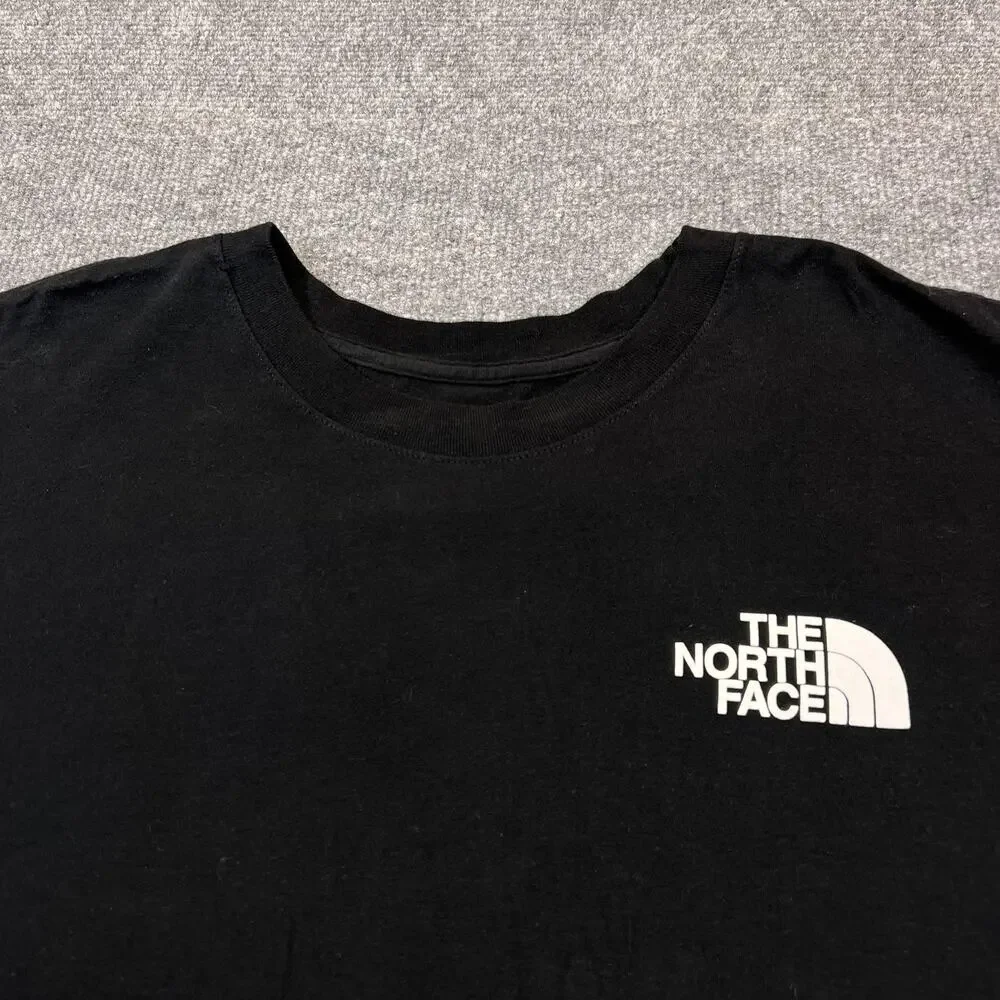 The North Face Shirt Mens XL Black Never Stop Exploring Logo Back Graphic Tee